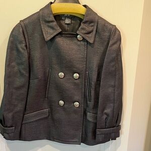 Per Se Dark Gray/Black Tweed blazer size 6